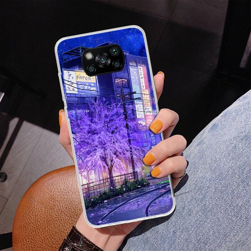 Anime Aesthetic Scenery Phnoe Case for Xiaomi Poco X5 X6 X7 Pro X4 Gt F7 Ultra M8 M7 Redmi 15C 15 13C 13 12C 12 Unique Cover Coq
