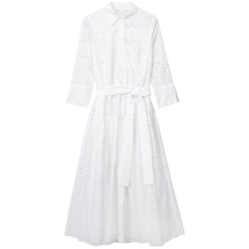 

Fashion Style Spring New Arrival Fashion Trendy Women s Clothing Easiest for Match Embroidery Midi Skirt Dress 2895994 251 White M