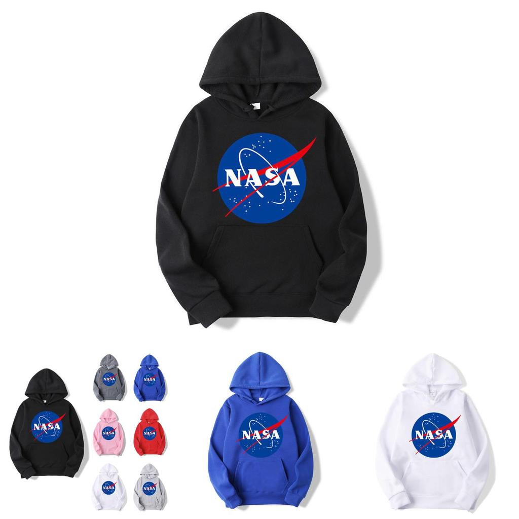 Trendy Nasa Hoodie Pullover Tops Unisex Hip-hop Skateboard Sweatshirts For All