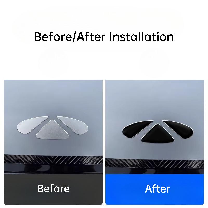 For Chery Fulwin A9L Car Front Lable Sticker Blackened Hood Steering Wheel Emblem Decal Interior Exterior Decoration Accessories