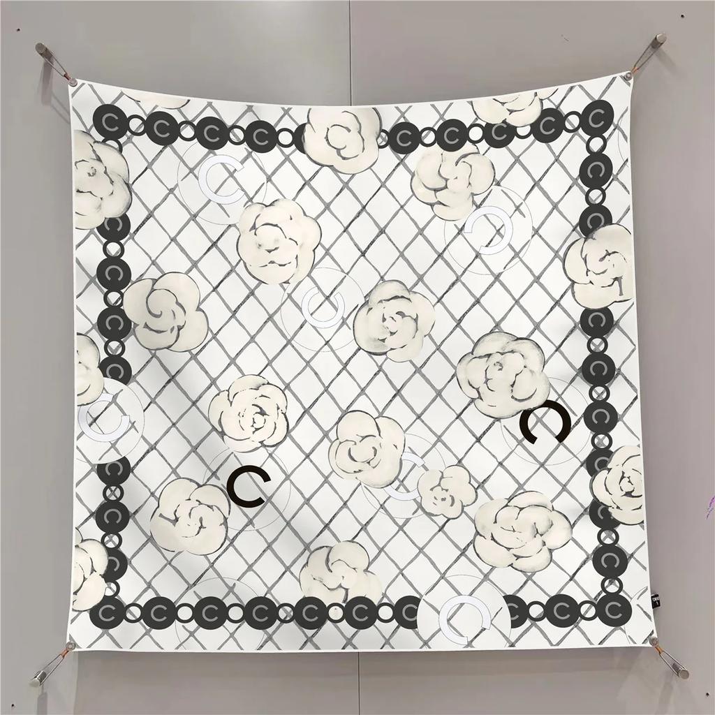 French 90cm New Rose Twill Silk Women's Travel Sunscreen Shawl Large Square Scarf Headscarf Scarf Scarf  Scarf Women Luxury