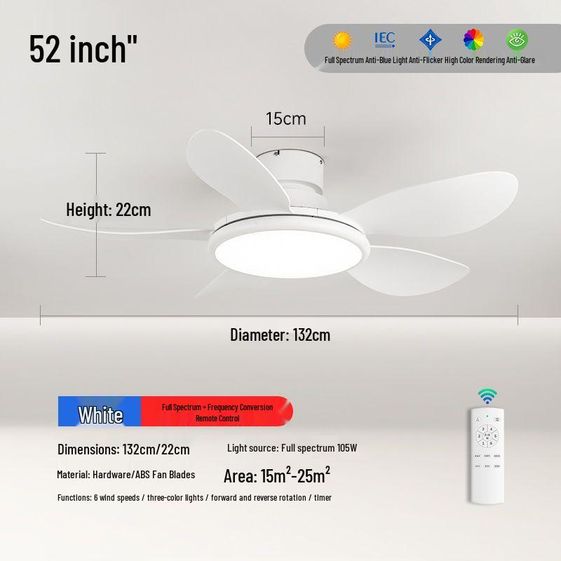 2024 High-Power Ceiling Fan with Integrated Chandelier for Bedroom, Dining, and Living Room