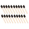 20Pcs Black Brush Head Sponge Paint Brush Wood Paint Sponge Brush Sponge Painting Set for Acrylics