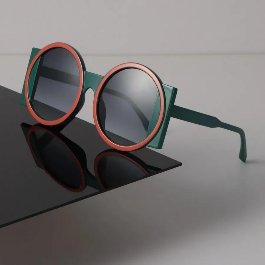 

Luxury Mirror Round Sunglasses Women Men Designer Sun Glasses Retro Female Male Casual Colors other