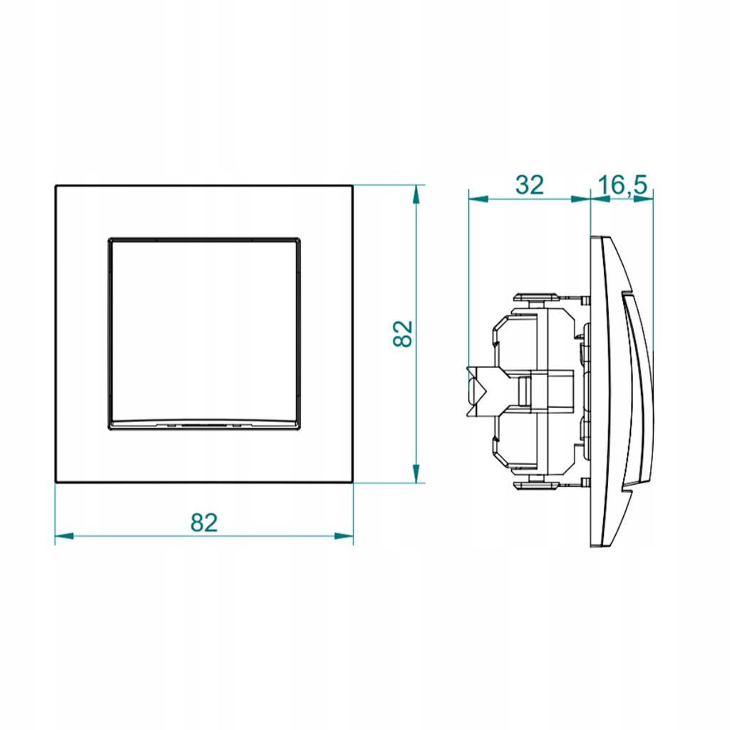 Single Flush-Mounted Switch Elektro-Plast White 171010 1 Pc