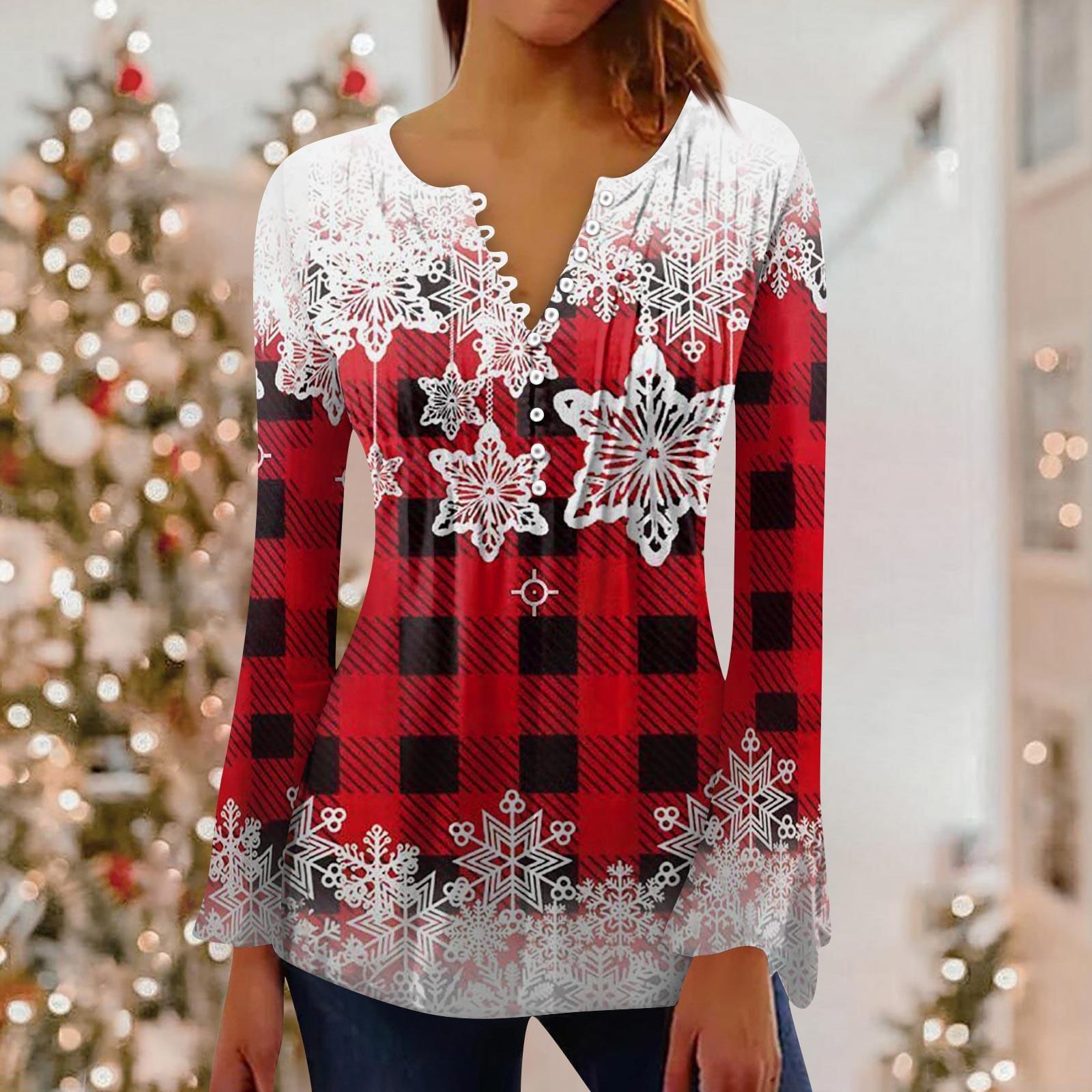 

Женская праздничная туника с рукавом-колокольчиком и пуговицами, воротник с пуговицами и длинными рукавами, тонкий топ с принтом, этнический топ, летняя футболка XXL красный