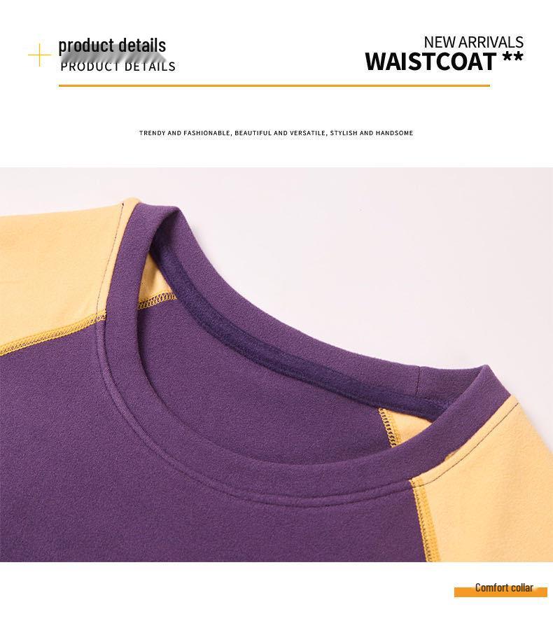 Color Block Double-Sided Plush Hoodie - Warm Autumn/Winter Layer for Couples