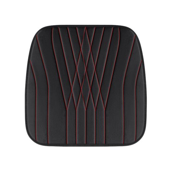 12/24V Car Heated Seat Cushion 17.72"x17.72" Memory Foam Seat Protector Pad with Anti-Slip Bottom