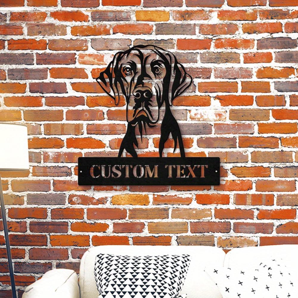 Personalized Giant Schnauzer Metal Sign Custom Pet Nameplate Wall Decor Dog Lover Gift