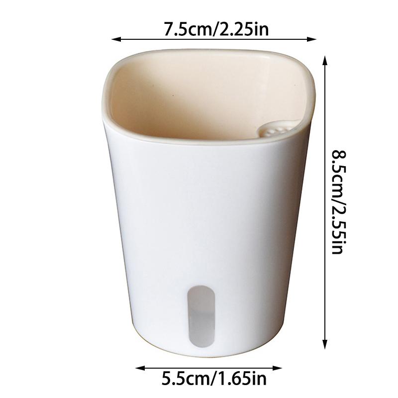 

Small Self Watering Desk Planter Plastic Flower Pot For Home Indoor Office Table Herb Plant Aloe African Violet Nursery Seedling білий