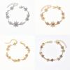 Flower Star Jewelry Bracelet With Purple Gemstone For Women Summer
