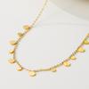 YACHAN Collana a Catena Dorata in Acciaio Inossidabile 316L per Donna Piccola Geometrica Rotonda Multiple Pendenti Collane Corte Gioielli