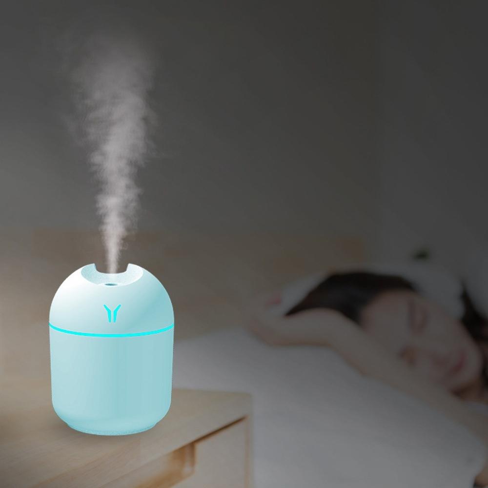 250ML USB Mini Air Humidifier Aroma Essential Oil Diffuser For Home Car Ultrasonic Mute Mist Maker Diffuser with LED Color Lamp