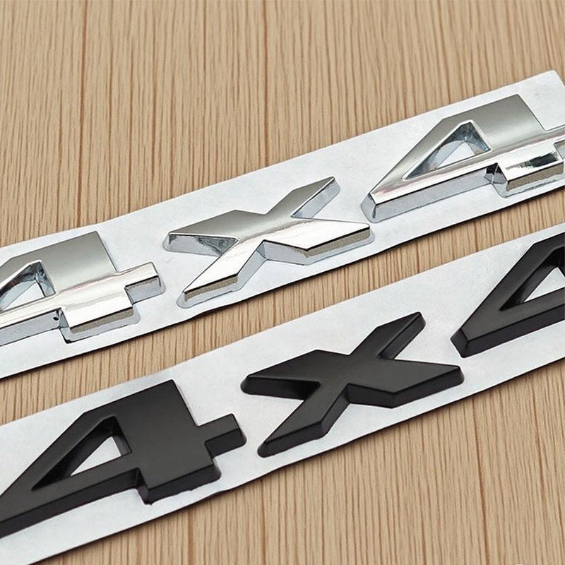 3D Chrome Black Nameplate 4X4 Logo Emblem Car Rear Trunk Sticker Badge for Jeep Grand Cherokee Wrangler Compass Accessories