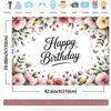 A 2D flat banner, a floral birthday card, very suitable for classrooms, offices and various events