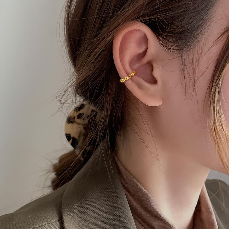 Infinite Love Ear Clips Mobius Ear Bone Clips 8-Shaped Couple Stud Earrings Without Ear Holes