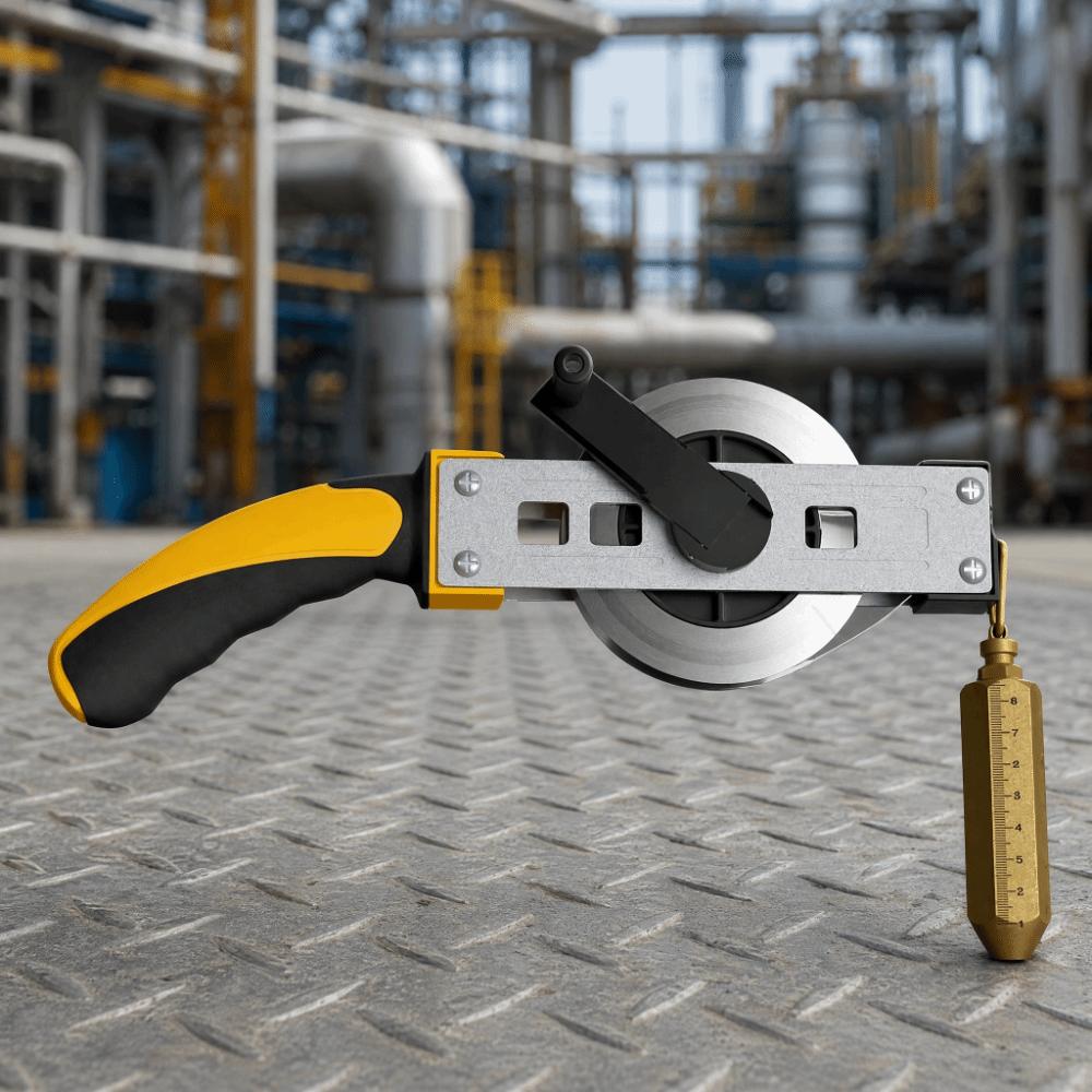 Aluminum Alloy Frame Fuel Measuring Tape Brass Plumb Bob Oil Gauging Tape Deep Fuel Storage Tanks