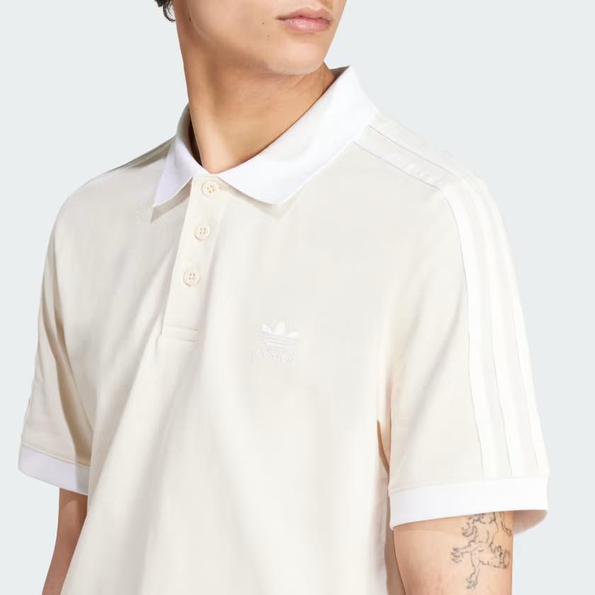 Adidas Originals Adicolor Classics 3-Stripes Polo Shirt Comfortable Soft Short Sleeve Men Polo Shirts Magic-White IZ3070