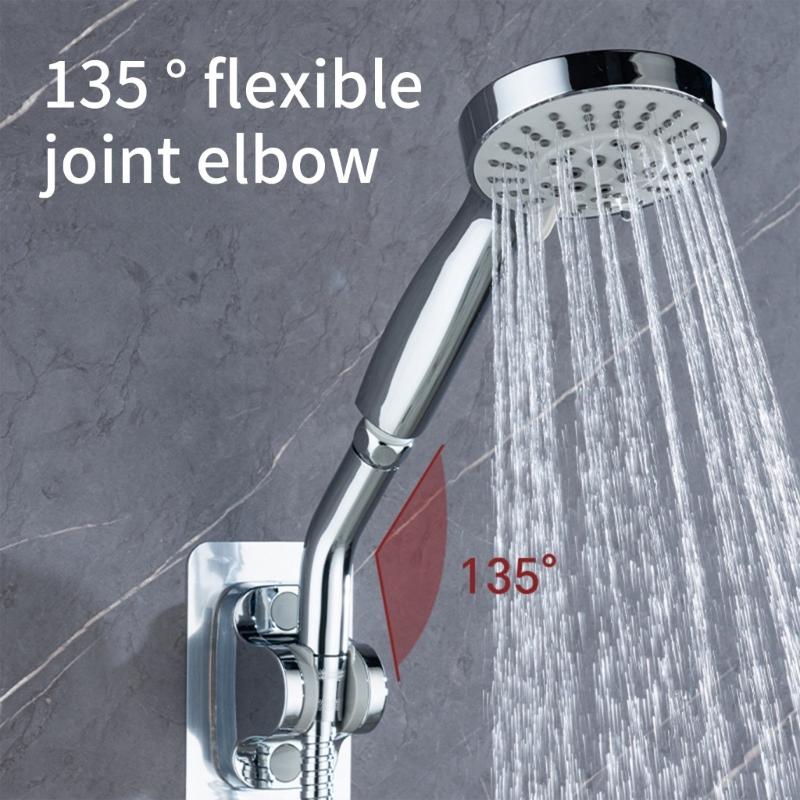 Polished Chromes Shower Head Elbow Adapter 45 Degree Connectors Solid Stainless Steel Construction for Handheld Showers