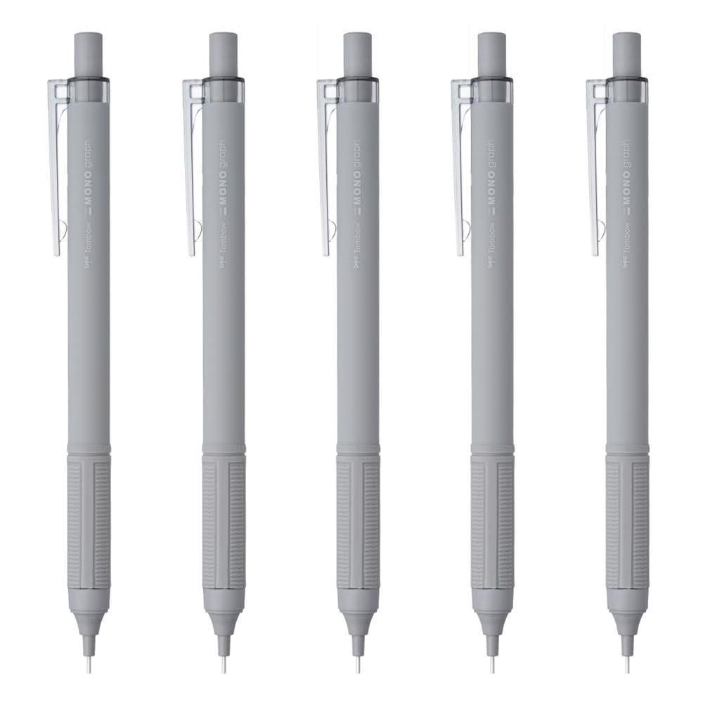 Tombow Pencil MONO MON Graph Light Gray 0.5mm Pencil, 5-pack, DCD-521BAZ