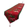 Snowman Themed Christmas Table Runner Cotton Tablecloth Holiday Dining Decor