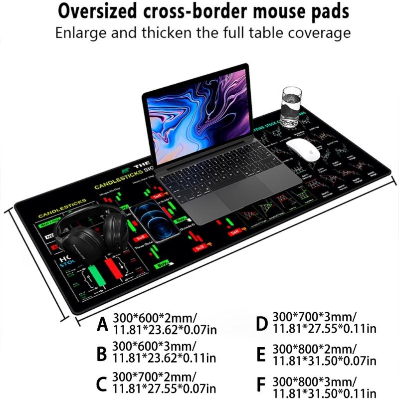 Computer Mousepad AntiSkid Rubber Backing Easy Clean Fabric Top Workspaces Protections Desk Mouse Pad Accessories