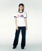 Laipeutaimkollegtibeu Ringer Bird Short Sleeve T-Shirt White Navy