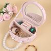 Cartoon Jewelry Organizer Travel Jewelry Case Boxes Earrings Necklace Ring Pearl Portable Handbag Jewelry Box Leather Storage
