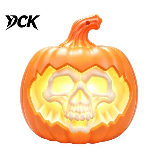 Led Pumpkin Decor Halloween Light, LED Lighted Ghost Skull Lantern, Spooky Party Supplies Tabletop Decorative Lamp for Home Indoor Holiday Window Sill