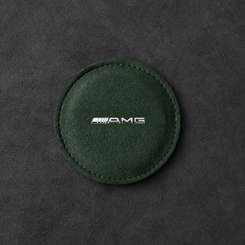 

GLC GLB Car Cup Holder Pad Leather Badge Slot Non-slip Coaster Mat Car Styling For Mercedes Benz W220 W176 W177 W212 W205 W213 1Pcs