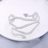 Retro Greek Roman Open Ended Snake Shape Bracelet Armband Upper Arm Cuff Armlet Festival Bridal Bikini Dance Jewelry