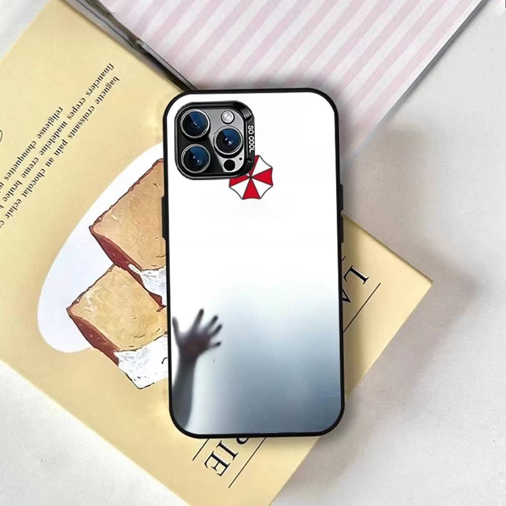Game Resident Evil Video Phone Case For iPhone 17,16,15,14,13,12,11 Plus,Pro Max,XS,Colored Silver Plated Inside Cover