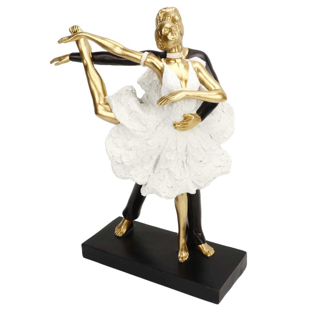 Romantic Couple Dancing Sculpture Decoration Resin Elegant Couple Ballet Dancer Statue Figurine