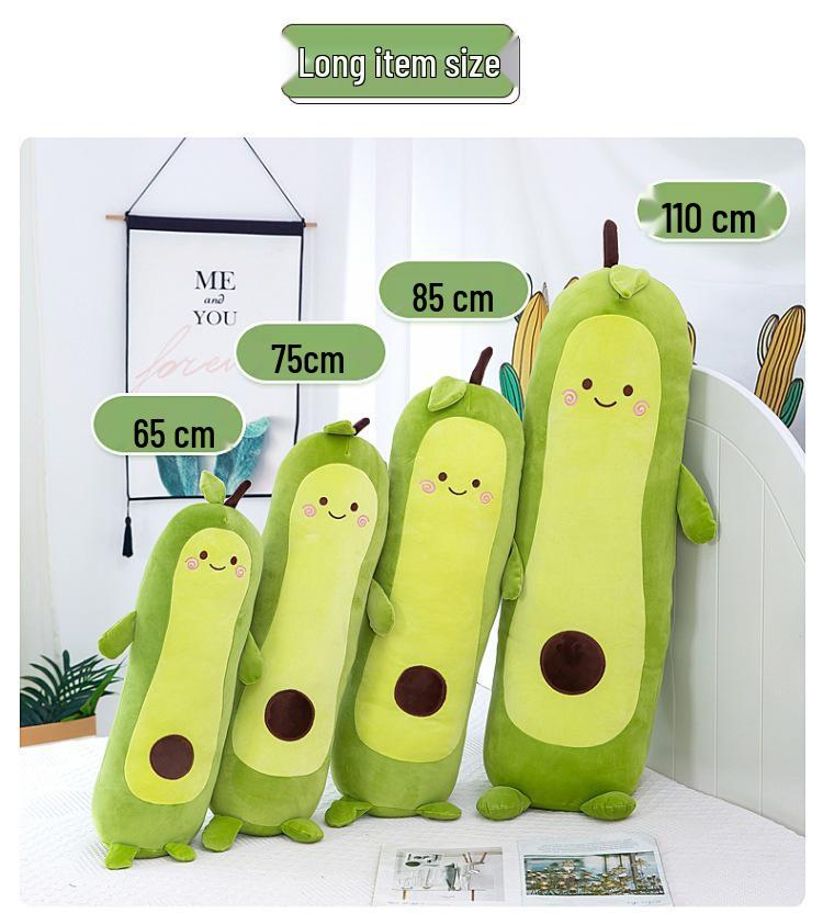 Avocado Plush Hugging Pillow - Green Fruit Doll Sleep Cushion