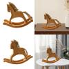 Horse Ornament Wooden Collectible Figurine Desktop Sculpture Modern Statue for Table Shelf Bedroom Decoration