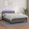 VidaXL Slat Bed Base with Mattress and LED, Upholstered Bed, Double Bed, Adult Bedroom Interior Bed, 3134169