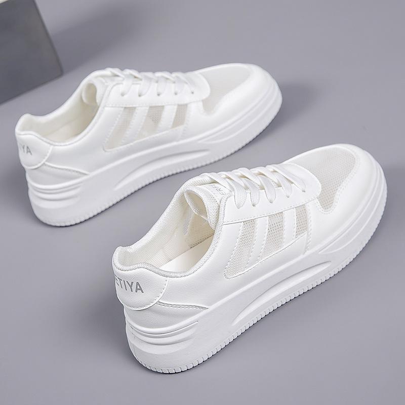 Women's  White Shoes Breathable Platform Lightweight 2025 New Summer Mesh Casual Sneakers High-quality Designer Women's Shoes