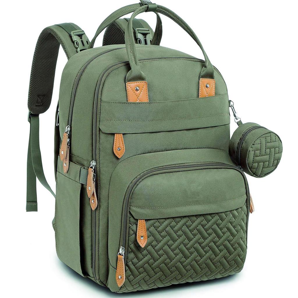 Foldable Waterproof Mommy Backpack with Bed - Multifunctional Large Capacity for Mother and Baby.