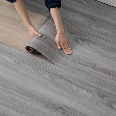 Dekorative feuchtigkeitsbeständige Anti-Fouling-selbstklebende Tapete Holzmaserung Hintergrundwand Schlafzimmer Küche Bodenaufkleber