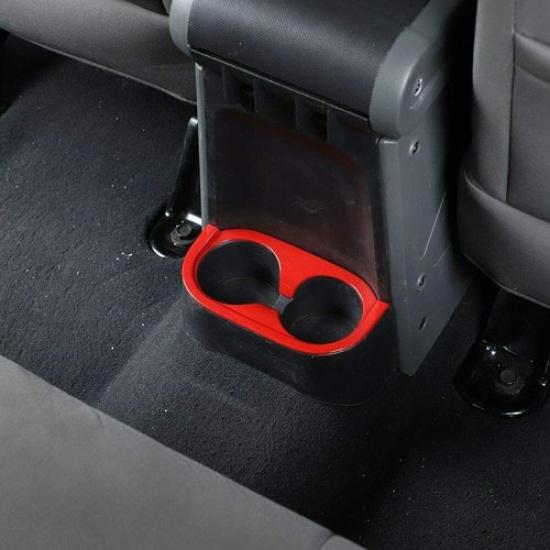 Roter Heck-Getränkehalter-Rahmenabdeckung Zierleisten für 2007-2010 Jeep Wrangler JK