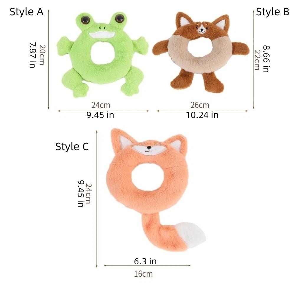 Animals Pattern Plush Dog Toys Cartoon Interactive Dog Toy Dog Squeaking Toy Stress Relieving