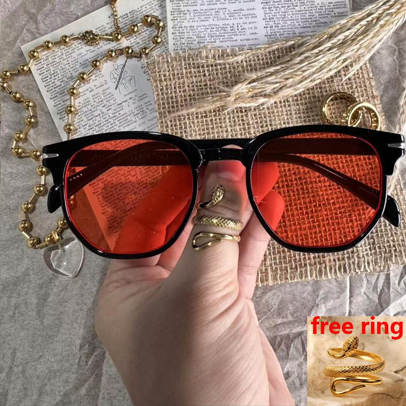 UV Protection Lightweight Comfortable Durable High Quality Retro Trendy Square Shaped Oval Shaped Male Female Sun Glasses