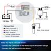 3 In 1 Digital 52mm Gauge with Alarm Water Temperature + Oil Pressure + Voltage Display Meter Sensor Kit For 12V24V Vehicle Boat