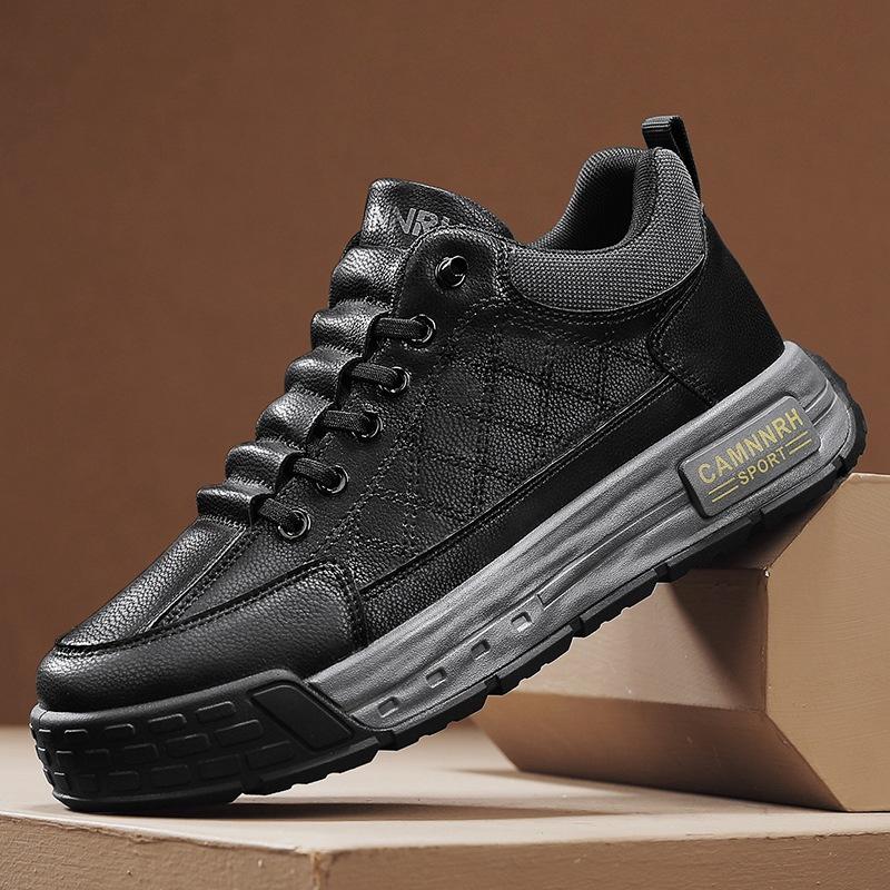 

Fleece board shoes men s sports and leisure shoes teen students autumn and winter versatile men s shoes 2024 leather trendy shoes 44
