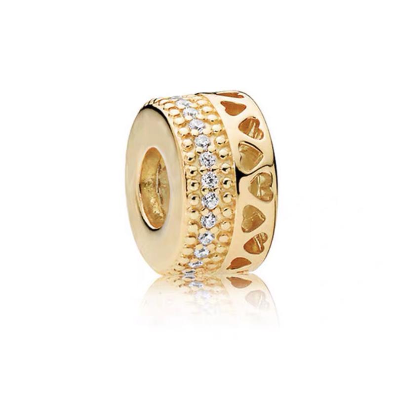 NEW DIY Sparkling Gold-Plating Serise Family Star Flower Cake Charm Bead Fit Silver European Bracelet Jewelry Gift