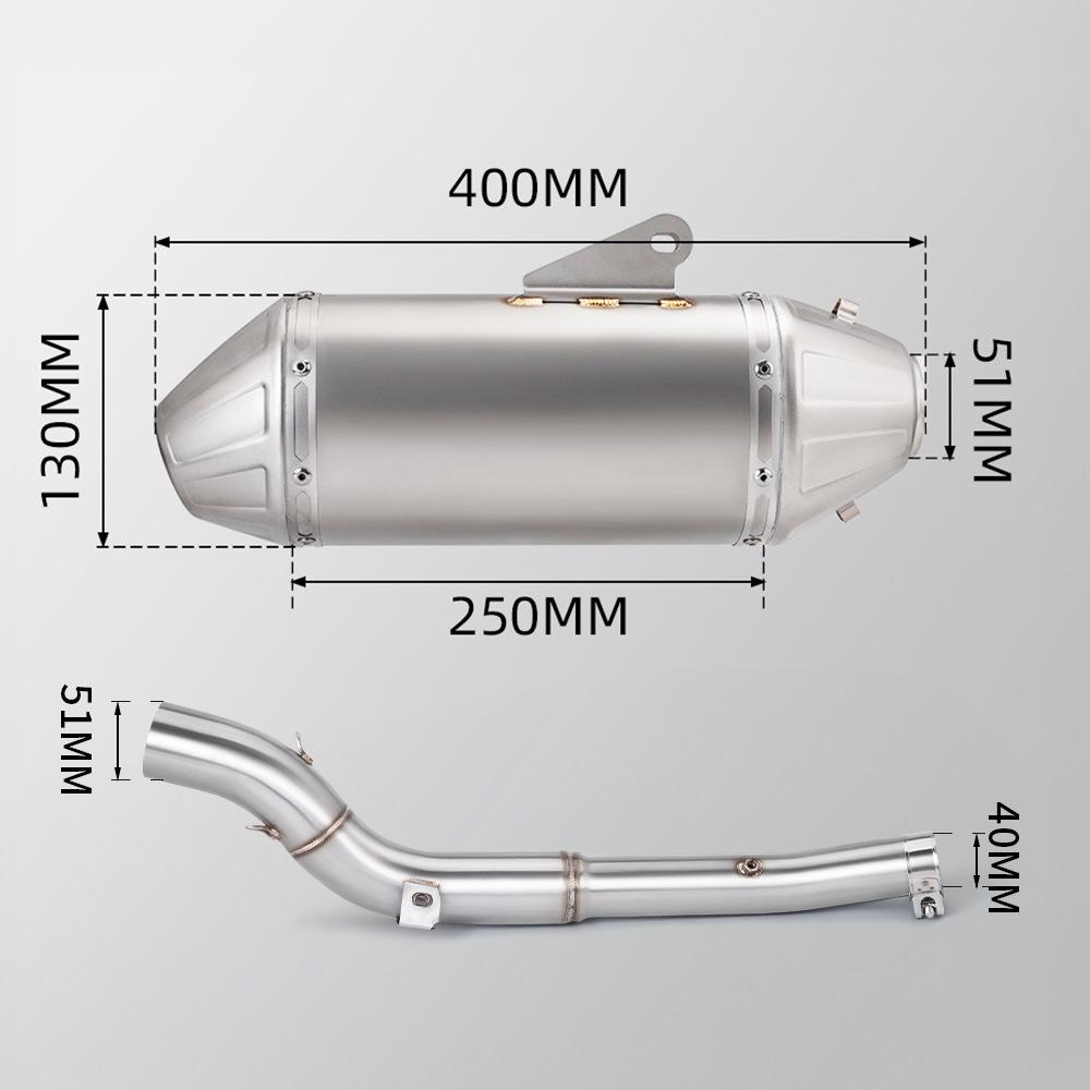 DRZ400 (2002-2006) Off-Road Motorcycle Stainless Steel Mid-Pipe Exhaust Kit