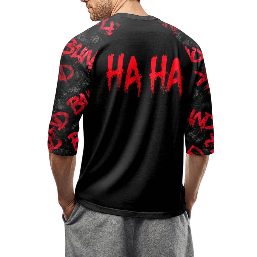 Pánské tričko s kulatým výstřihem a nabíranými rukávy