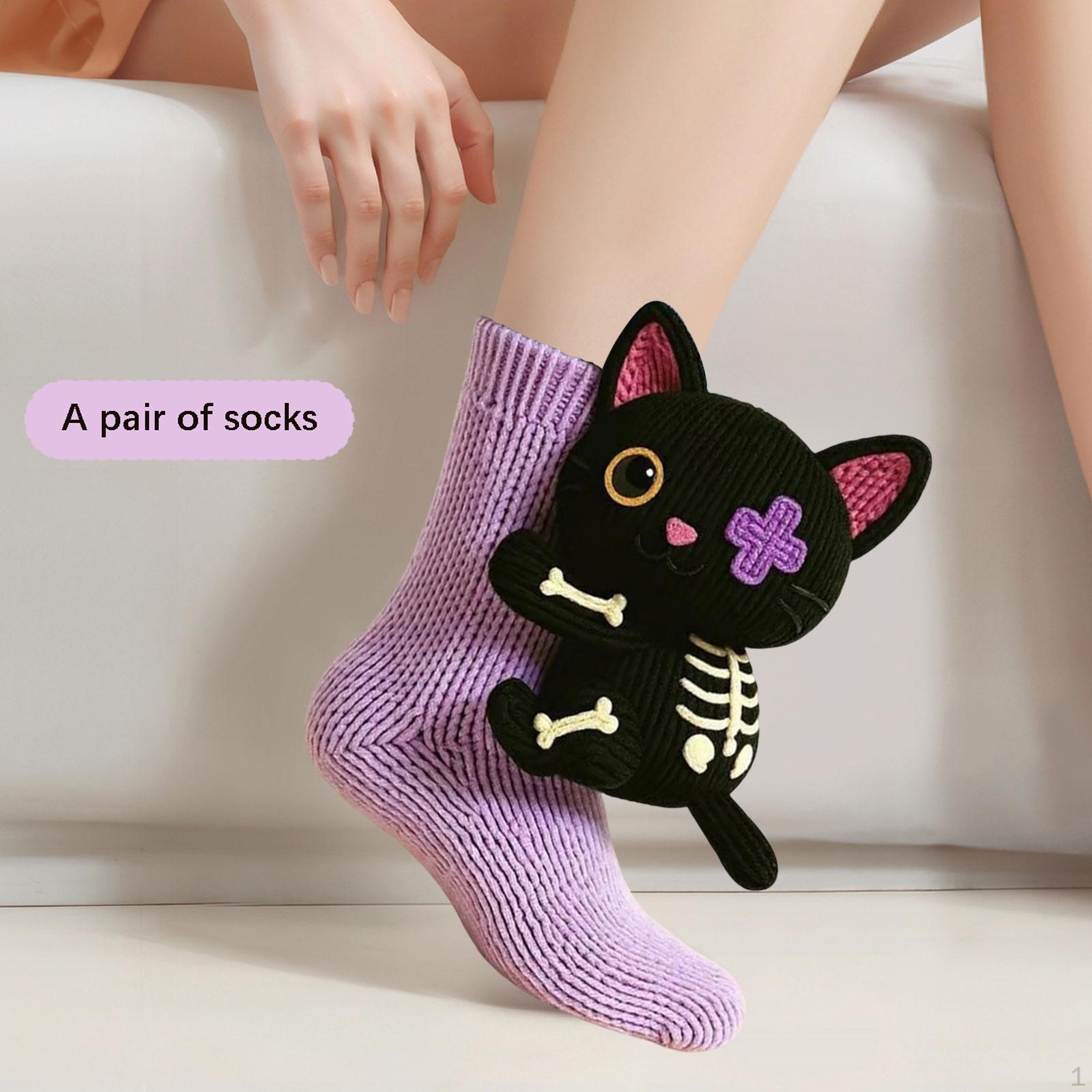 

Animal Socks Comfortable Warm Fall Winter Collection Funny Cat