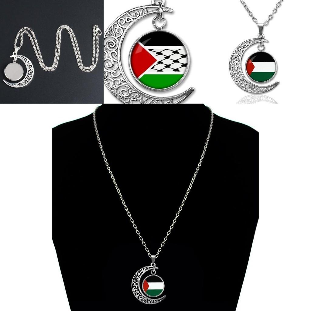 2023 Spring Season Vintage Jewelry Alloy Pendant Necklace With Hollow Moon Design 15g