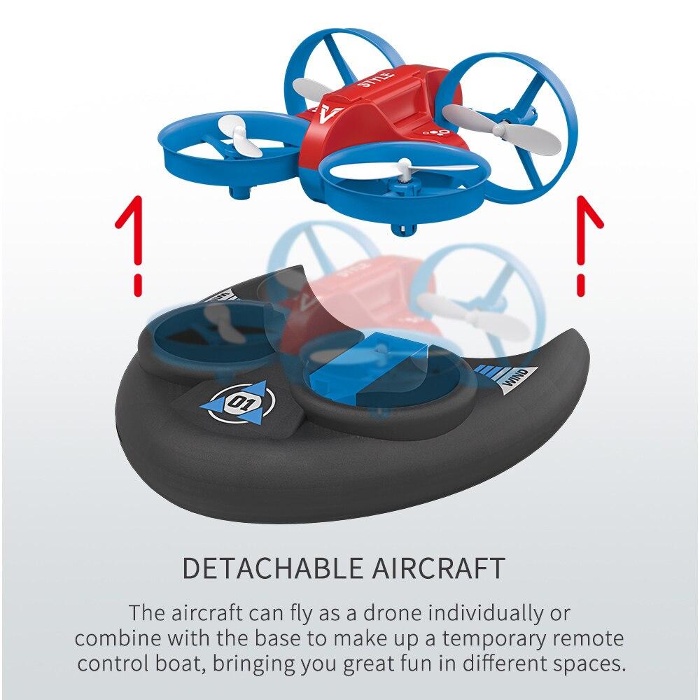 H101 Wasser, Land und Luft, vierachsiges fliegendes Hovercraft, ferngesteuertes Fahrzeug, 3-in-1-Mini-Drohne, Kinderspielzeug